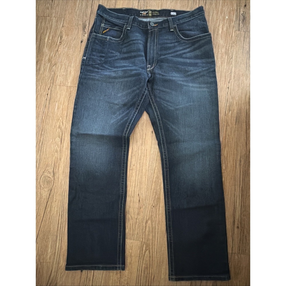 Ariat Rebar Jeans Men's 38/32 Dark Denim M5 Straight Leg